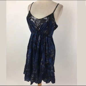 Super Cute French Connection Sequin & Cotton Dress